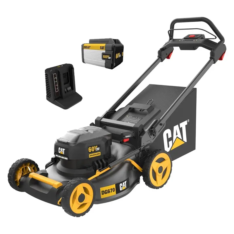 CAT DG670 60V Cordless 21-Inch Push Lawn Mower – Includes Battery and Charger