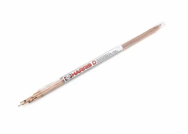 Harris Phosphorus-Free Copper Brazing Alloy – 0.050" × 1/8" Rods, 28-Stick Tube (Model 0620F1) 1