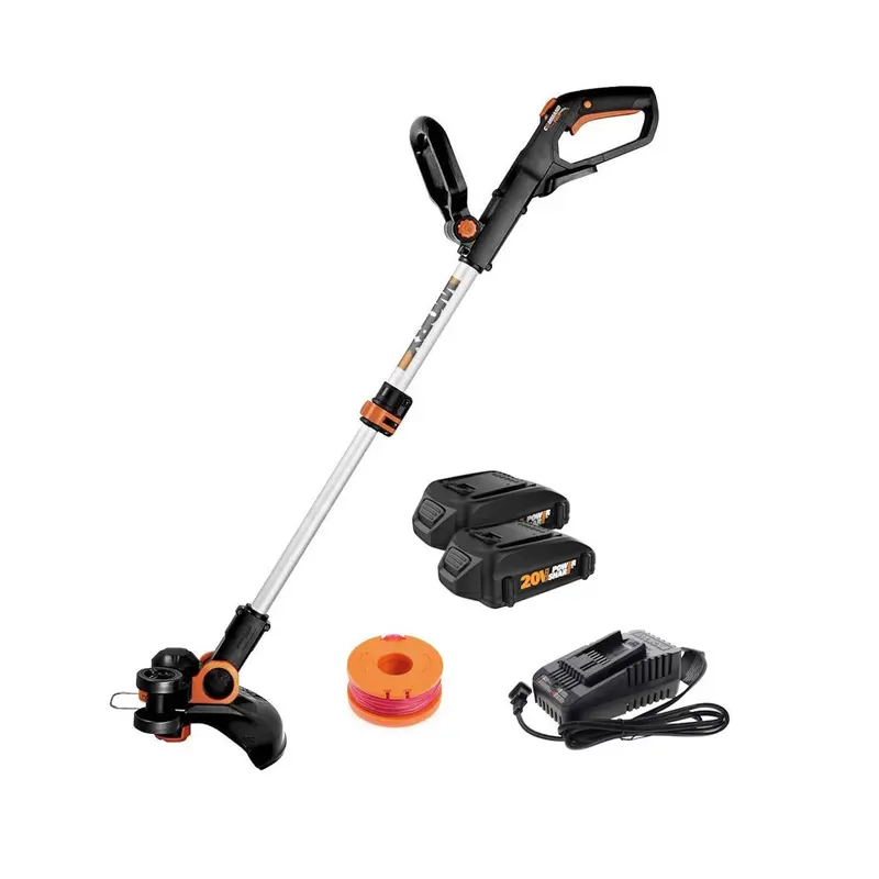 Worx WG163.10 GT 3.0 Cordless String Trimmer/Edger – 12-Inch, 2-Battery Kit