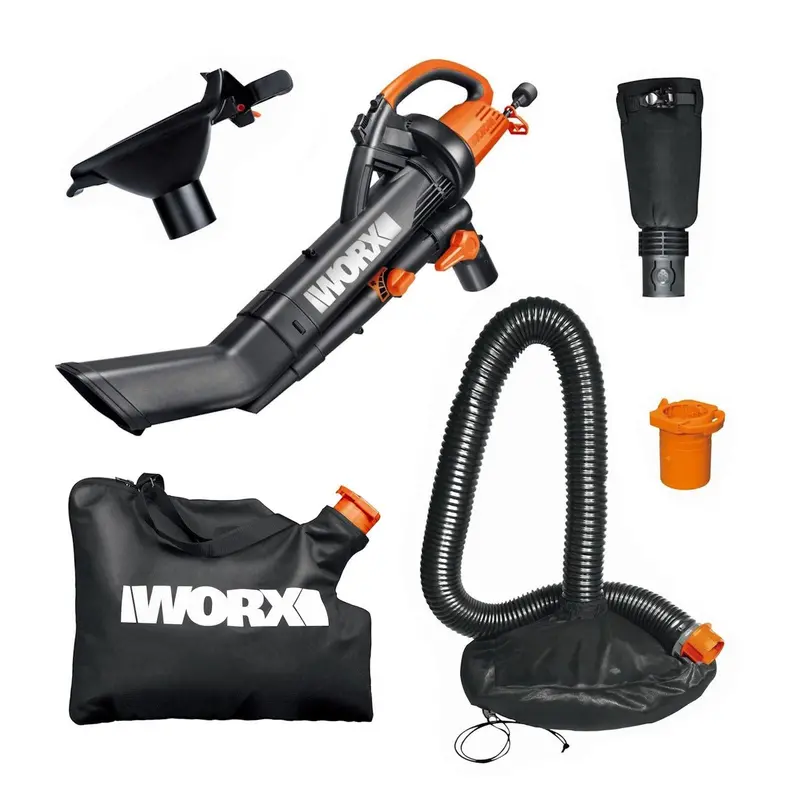 Worx WG505 TriVac 3-in-1 Corded Blower, Mulcher, and Vacuum with WA4058 Bagging System
