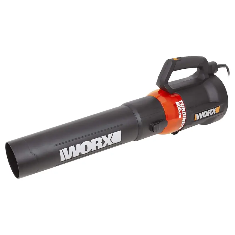 WORX WG521 Turbine-Driven Electric Leaf Blower – 12-Amp, 800 CFM Airflow