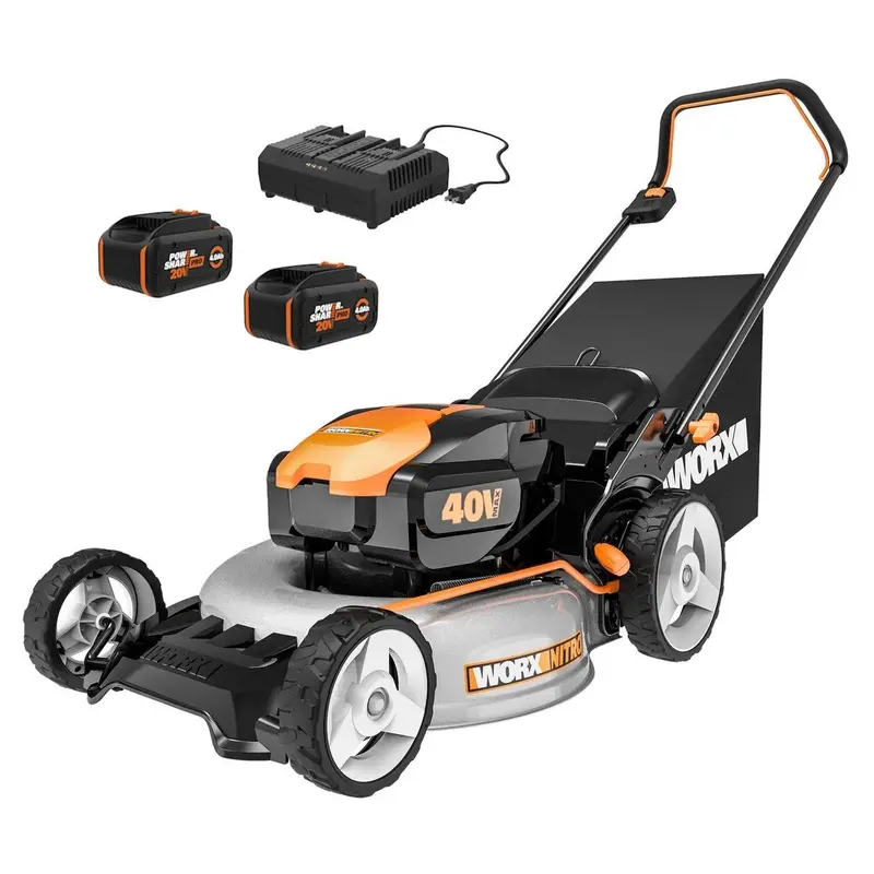 Worx WG751.3 40V Nitro 20-Inch Cordless Push Lawn Mower – Power Share Compatible