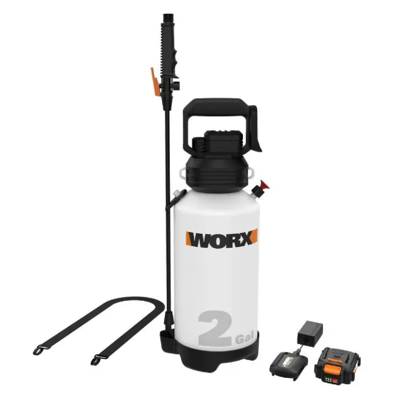 Worx WG829 20V Cordless 2-Gallon Lawn Sprayer – Adjustable Nozzle System