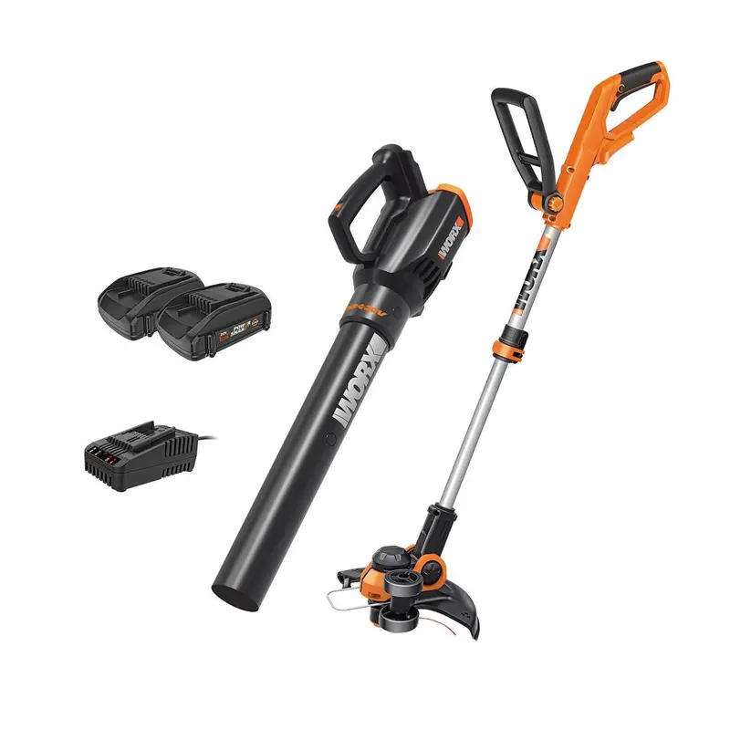 Worx WG929 2-in-1 Cordless Yard Combo – Leaf Blower & 12″ String Trimmer