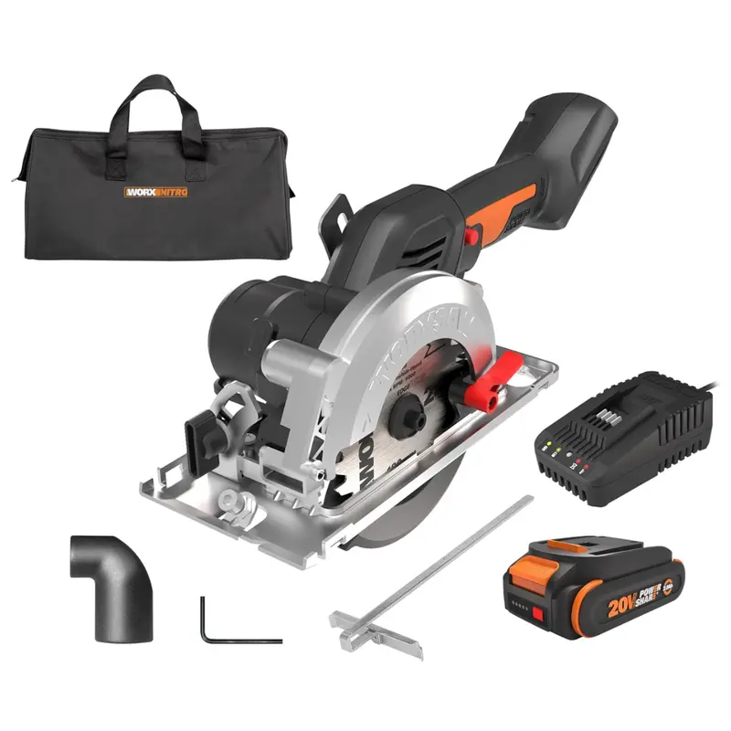 Worx WX531L 20V Cordless 4.5-Inch Compact Circular Saw – WorxSaw Series