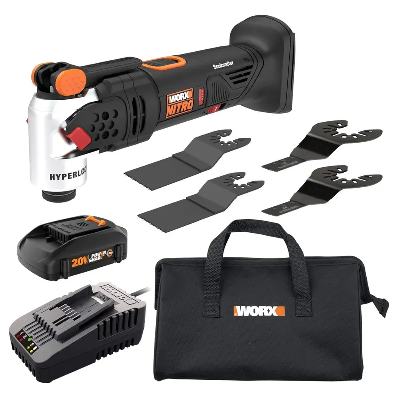 Worx WX697L 20V Nitro Sonicrafter Oscillating Multi-Tool for Versatile Cutting & Sanding