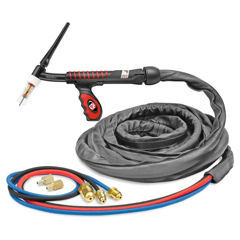 Ck Worldwide Ustl325Sf Fx Water-Cooled Tig Torch – 350 Amp, 25' Superflex Cables, Trim-Line Design 1