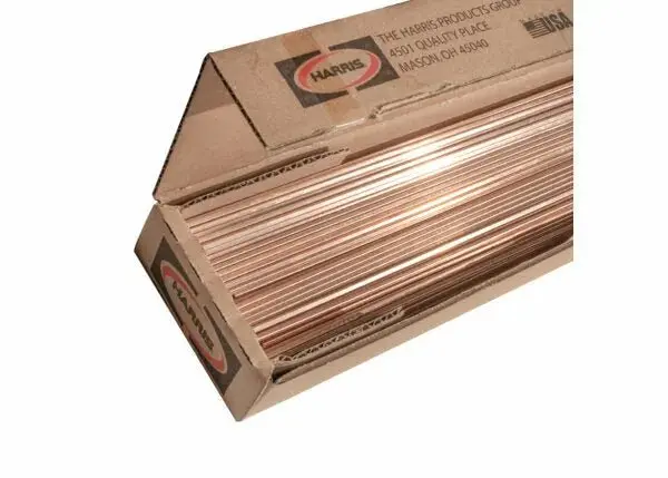Harris 0% Phosphorus Copper Brazing Rod – 3/32" Square × 36" Length, 25 Lb Box (Model #0536S) 1