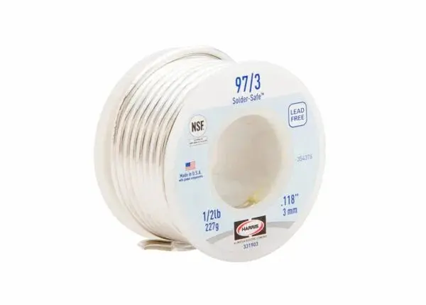 Harris 97/3 Lead-Free Plumbing Solder Wire – 3.0 Mm, 50-Pack 1