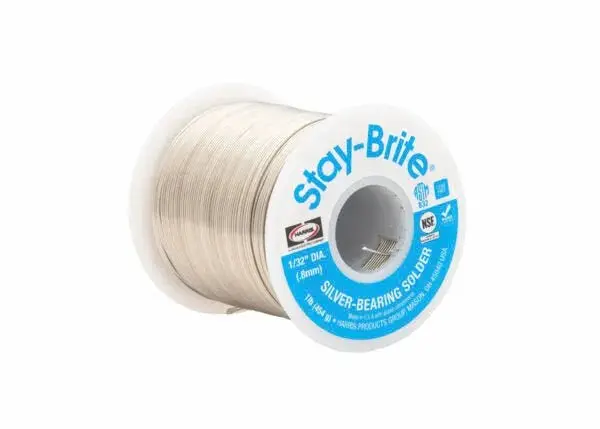 Harris Sb11 Stay-Brite Lead-Free Solid-Core Solder Wire – 1/32" (1.6 Mm), 4 Lb Box 1