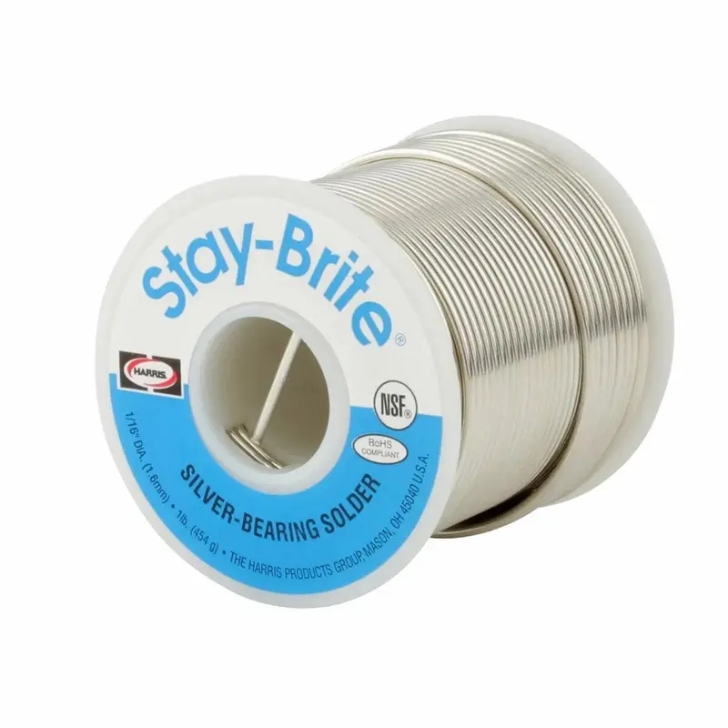 Harris Sb31 Stay-Brite Lead-Free Solid Wire Solder – 1/16" (1.6 Mm), 4 Lb Box 1